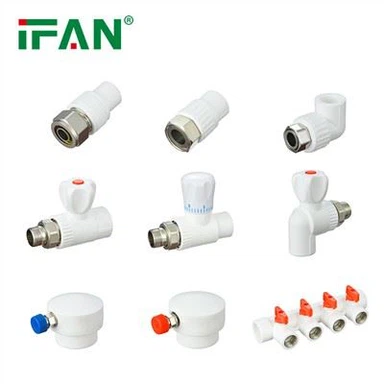 Weiße PPR-Rohrverschraubung